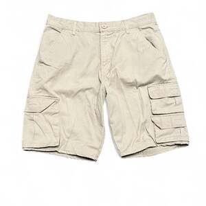 Vintage Wicked Stitch Utility Cargo Shorts Men's Size 36 Khaki Y2K